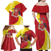 Personalized Isle of Man Family Matching Off Shoulder Maxi Dress and Hawaiian Shirt Triskele Ny Tree Cassyn - Wonder Print Shop