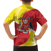 Personalized Isle of Man Family Matching Off Shoulder Short Dress and Hawaiian Shirt Triskele Ny Tree Cassyn - Wonder Print Shop