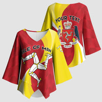 Personalized Isle of Man Kimono Sleeve Blouse Triskele Ny Tree Cassyn - Wonder Print Shop