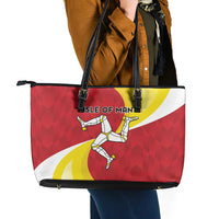 Isle of Man Leather Tote Bag Triskele Ny Tree Cassyn - Wonder Print Shop