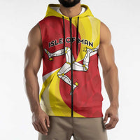 Personalized Isle of Man Sleeveless Zip Hoodie Triskele Ny Tree Cassyn - Wonder Print Shop