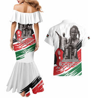 Kenya Mashujaa Day Couples Matching Mermaid Dress and Hawaiian Shirt Kenyan Heroes - Wonder Print Shop