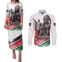 Kenya Mashujaa Day Couples Matching Puletasi and Long Sleeve Button Shirt Kenyan Heroes - Wonder Print Shop