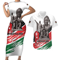 Kenya Mashujaa Day Couples Matching Short Sleeve Bodycon Dress and Hawaiian Shirt Kenyan Heroes - Wonder Print Shop
