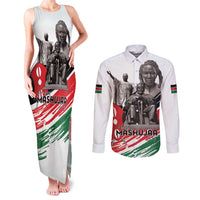Kenya Mashujaa Day Couples Matching Tank Maxi Dress and Long Sleeve Button Shirt Kenyan Heroes - Wonder Print Shop