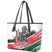 Kenya Mashujaa Day Leather Tote Bag Kenyan Heroes - Wonder Print Shop