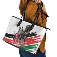 Kenya Mashujaa Day Leather Tote Bag Kenyan Heroes - Wonder Print Shop