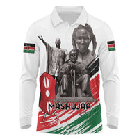 Kenya Mashujaa Day Long Sleeve Polo Shirt Kenyan Heroes - Wonder Print Shop