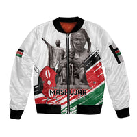 Kenya Mashujaa Day Sleeve Zip Bomber Jacket Kenyan Heroes - Wonder Print Shop