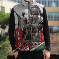 Kenya Mashujaa Day Sleeveless Puffer Jacket Kenyan Heroes - Wonder Print Shop