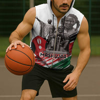 Kenya Mashujaa Day Sleeveless Zip Hoodie Kenyan Heroes - Wonder Print Shop