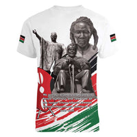 Kenya Mashujaa Day Women V-Neck T-Shirt Kenyan Heroes - Wonder Print Shop
