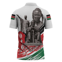 Kenya Mashujaa Day Zipper Polo Shirt Kenyan Heroes - Wonder Print Shop