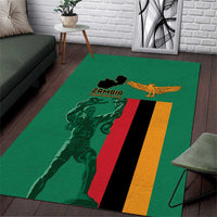 Zambia Independence Day Area Rug Lusaka Freedom Statue - Wonder Print Shop