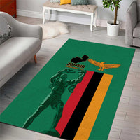Zambia Independence Day Area Rug Lusaka Freedom Statue - Wonder Print Shop