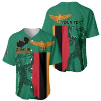 Personalized Zambia Independence Day Baseball Jersey Lusaka Freedom Statue - Wonder Print Shop