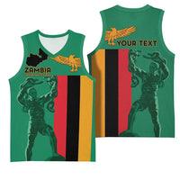 Personalized Zambia Independence Day Basketball Jersey Lusaka Freedom Statue - Wonder Print Shop