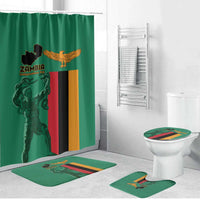 Zambia Independence Day Bathroom Set Lusaka Freedom Statue - Wonder Print Shop