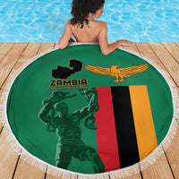 Zambia Independence Day Beach Blanket Lusaka Freedom Statue - Wonder Print Shop