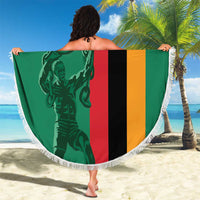 Zambia Independence Day Beach Blanket Lusaka Freedom Statue - Wonder Print Shop