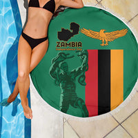 Zambia Independence Day Beach Blanket Lusaka Freedom Statue - Wonder Print Shop