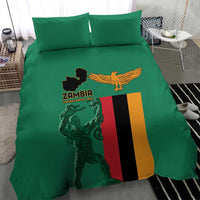 Zambia Independence Day Bedding Set Lusaka Freedom Statue - Wonder Print Shop