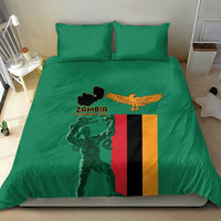 Zambia Independence Day Bedding Set Lusaka Freedom Statue - Wonder Print Shop