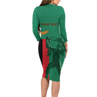 Personalized Zambia Independence Day Family Matching Long Sleeve Bodycon Dress and Hawaiian Shirt Lusaka Freedom Statue - Wonder Print Shop
