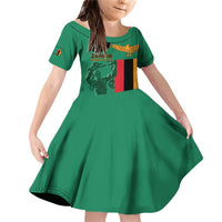 Personalized Zambia Independence Day Family Matching Off Shoulder Short Dress and Hawaiian Shirt Lusaka Freedom Statue - Wonder Print Shop
