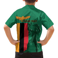 Personalized Zambia Independence Day Family Matching Tank Maxi Dress and Hawaiian Shirt Lusaka Freedom Statue - Wonder Print Shop