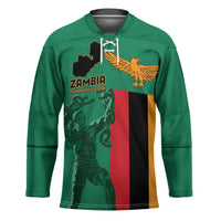 Personalized Zambia Independence Day Hockey Jersey Lusaka Freedom Statue - Wonder Print Shop