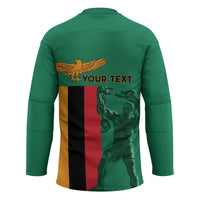 Personalized Zambia Independence Day Hockey Jersey Lusaka Freedom Statue - Wonder Print Shop