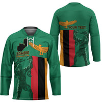 Personalized Zambia Independence Day Hockey Jersey Lusaka Freedom Statue - Wonder Print Shop