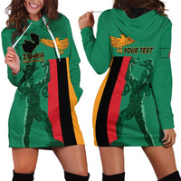 Personalized Zambia Independence Day Hoodie Dress Lusaka Freedom Statue - Wonder Print Shop