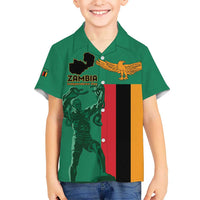 Personalized Zambia Independence Day Kid Hawaiian Shirt Lusaka Freedom Statue - Wonder Print Shop