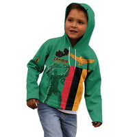 Personalized Zambia Independence Day Kid Hoodie Lusaka Freedom Statue - Wonder Print Shop