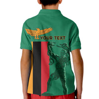 Personalized Zambia Independence Day Kid Polo Shirt Lusaka Freedom Statue - Wonder Print Shop
