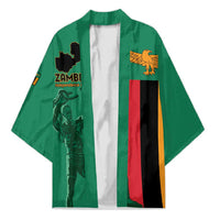 Personalized Zambia Independence Day Kimono Lusaka Freedom Statue - Wonder Print Shop