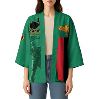 Personalized Zambia Independence Day Kimono Lusaka Freedom Statue - Wonder Print Shop