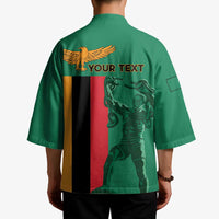 Personalized Zambia Independence Day Kimono Lusaka Freedom Statue - Wonder Print Shop