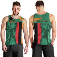 Personalized Zambia Independence Day Men Tank Top Lusaka Freedom Statue - Wonder Print Shop