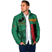 Personalized Zambia Independence Day Padded Jacket Lusaka Freedom Statue - Wonder Print Shop
