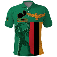 Personalized Zambia Independence Day Polo Shirt Lusaka Freedom Statue - Wonder Print Shop