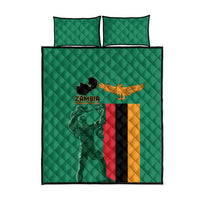 Zambia Independence Day Quilt Bed Set Lusaka Freedom Statue - Wonder Print Shop