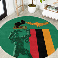 Zambia Independence Day Round Carpet Lusaka Freedom Statue - Wonder Print Shop