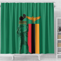 Zambia Independence Day Shower Curtain Lusaka Freedom Statue - Wonder Print Shop
