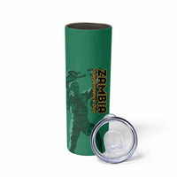 Personalized Zambia Independence Day Skinny Tumbler Lusaka Freedom Statue - Wonder Print Shop