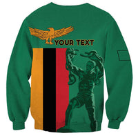 Personalized Zambia Independence Day Sweatshirt Lusaka Freedom Statue - Wonder Print Shop
