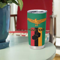 Personalized Zambia Independence Day Tumbler Cup Lusaka Freedom Statue - Wonder Print Shop