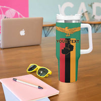 Personalized Zambia Independence Day Tumbler With Handle Lusaka Freedom Statue - Wonder Print Shop